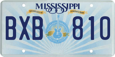 MS license plate BXB810
