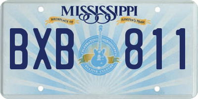 MS license plate BXB811