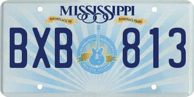 MS license plate BXB813