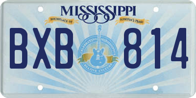 MS license plate BXB814