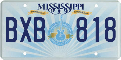 MS license plate BXB818
