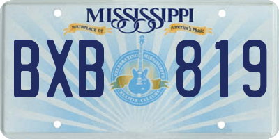 MS license plate BXB819