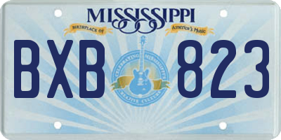 MS license plate BXB823
