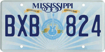 MS license plate BXB824
