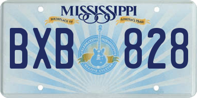 MS license plate BXB828