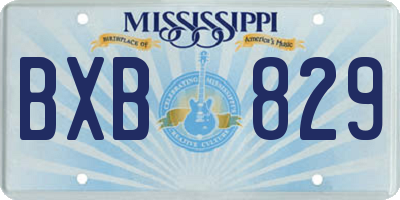 MS license plate BXB829
