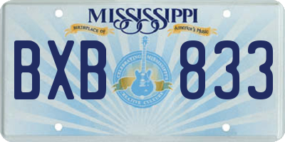 MS license plate BXB833