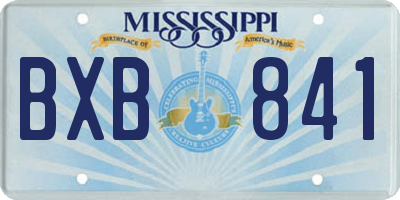 MS license plate BXB841