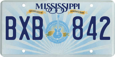 MS license plate BXB842