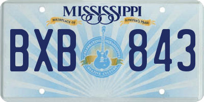 MS license plate BXB843