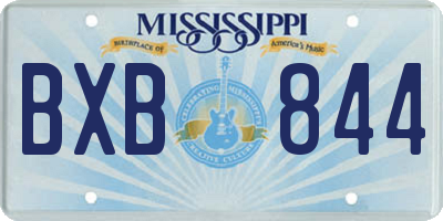 MS license plate BXB844