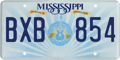 MS license plate BXB854