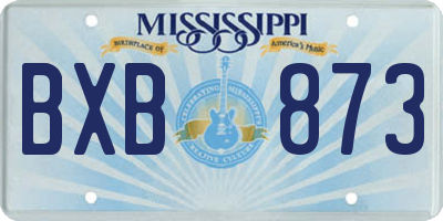 MS license plate BXB873