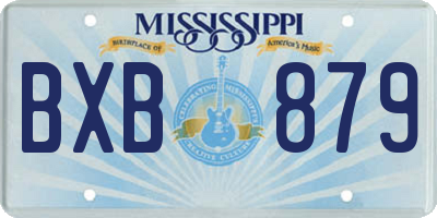 MS license plate BXB879