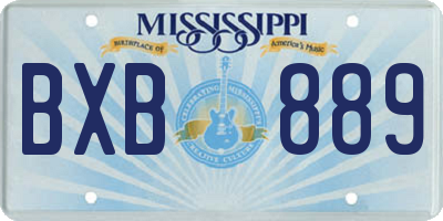 MS license plate BXB889
