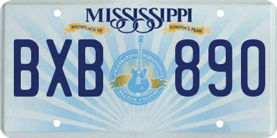 MS license plate BXB890