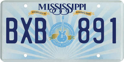 MS license plate BXB891