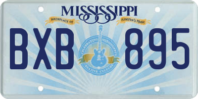 MS license plate BXB895