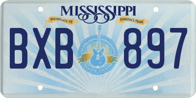 MS license plate BXB897