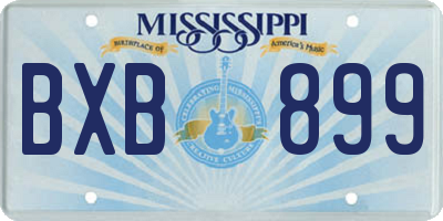 MS license plate BXB899