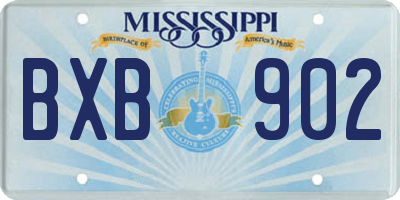 MS license plate BXB902