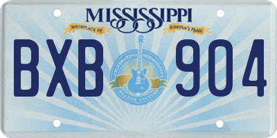 MS license plate BXB904
