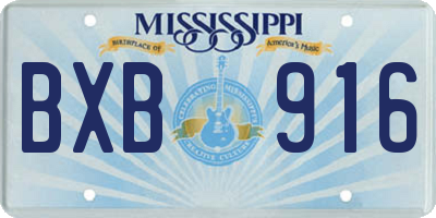 MS license plate BXB916