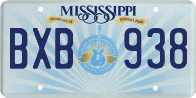 MS license plate BXB938