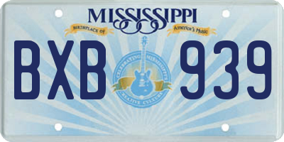 MS license plate BXB939