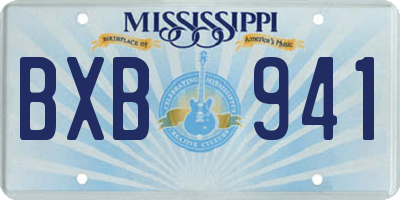 MS license plate BXB941