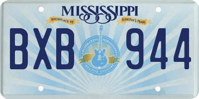 MS license plate BXB944