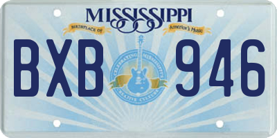 MS license plate BXB946