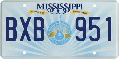 MS license plate BXB951