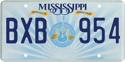 MS license plate BXB954