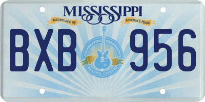 MS license plate BXB956
