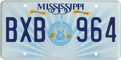 MS license plate BXB964