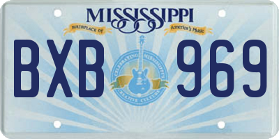 MS license plate BXB969