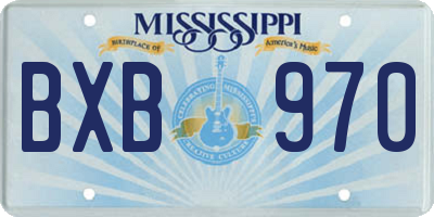 MS license plate BXB970