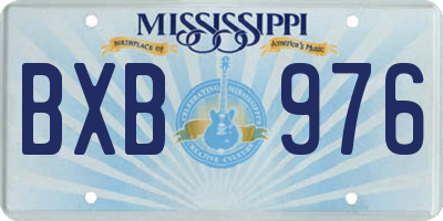 MS license plate BXB976