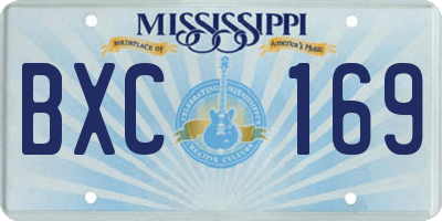 MS license plate BXC169