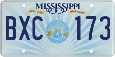 MS license plate BXC173