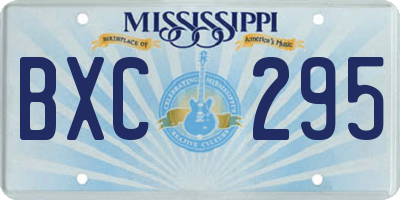 MS license plate BXC295