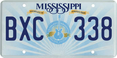 MS license plate BXC338