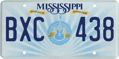 MS license plate BXC438