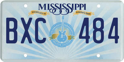 MS license plate BXC484