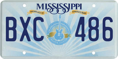 MS license plate BXC486