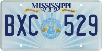 MS license plate BXC529