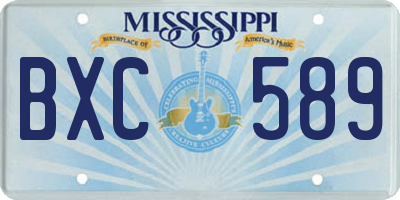 MS license plate BXC589