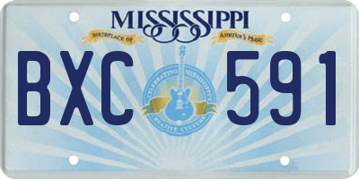MS license plate BXC591