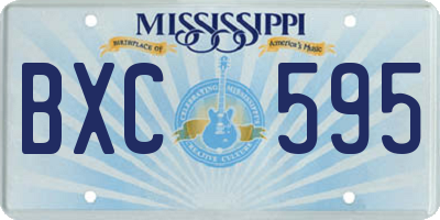 MS license plate BXC595